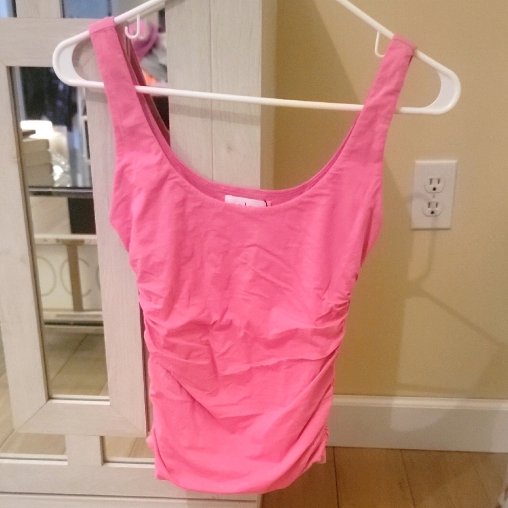 Velvet By Graham & Spencer. Hot Pink, Runched Sided Tank Top. XS. Brand New!